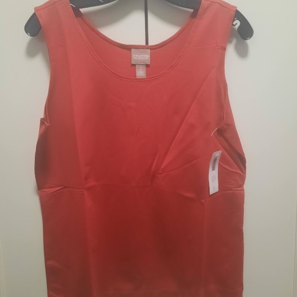 Chico's Microfeel Timeless Tank Razzie Red NWT Asst Szs